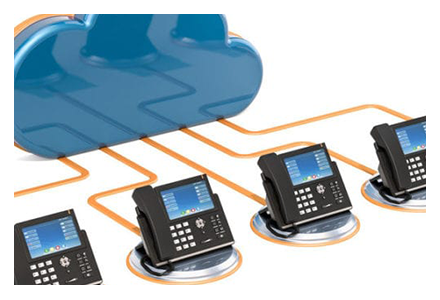 Phones connected to a cloud